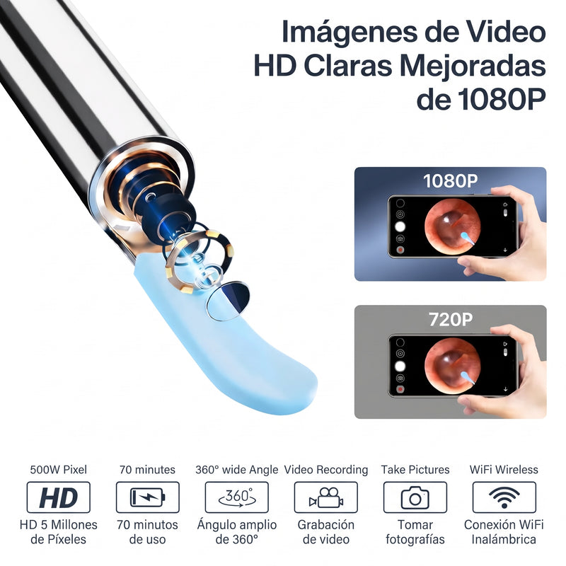 Limpiador Oidos Con Cámara HD