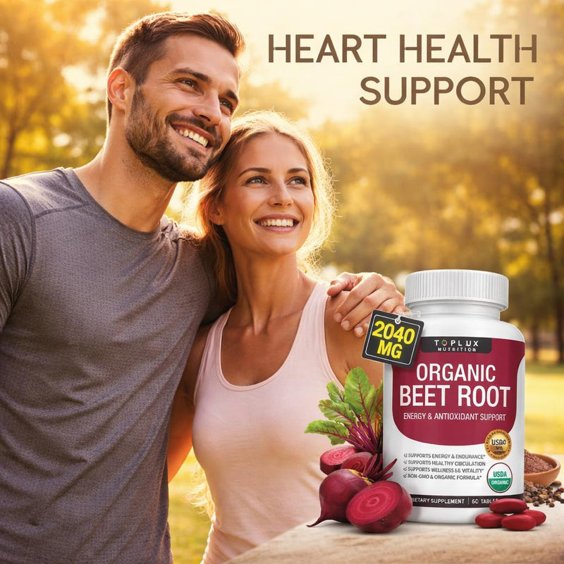 Organic Beet Root 2040 MG - Toplux Nutrition