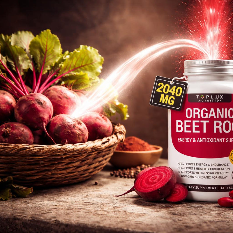 Organic Beet Root 2040 MG - Toplux Nutrition