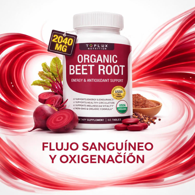 Organic Beet Root 2040 MG - Toplux Nutrition