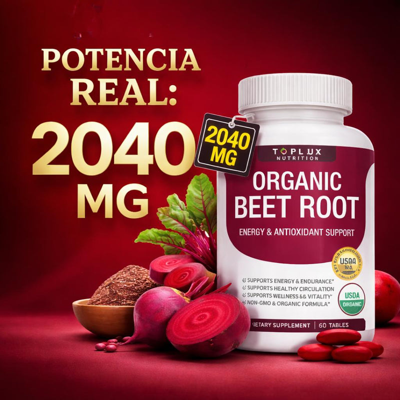 Organic Beet Root 2040 MG - Toplux Nutrition